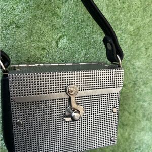 Mini Crossbody shoulder Bag Wendy stevens chrome handbag purse stainless steel